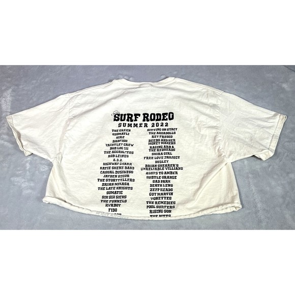 Hanes T Shirt Adult M Medium Cropped Surf Rodeo 2022 Ventura California Concert - Picture 5 of 7